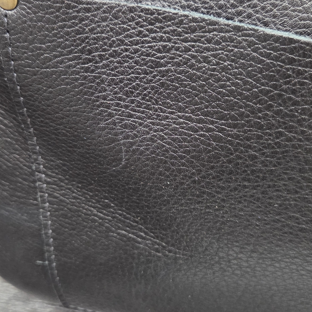 Portland Leather Black Tote with Tan Handles - Picture 5 of 5